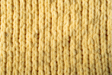 Background texture of microfiber yellow yarn