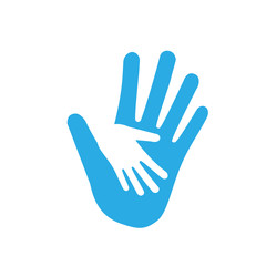 Fototapeta na wymiar Hand, charity, caring, icon. Vector illustration, flat design.