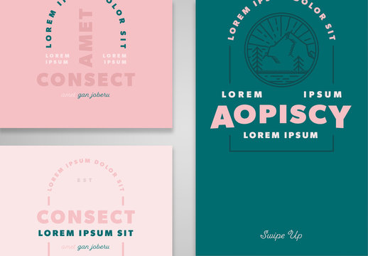 Green and Pink Illustrated Social Media Post Layouts