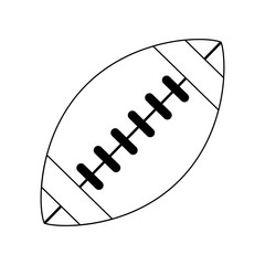 American football ball symbol black and white