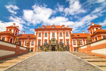 View of Troja Palace, located in Prague, Czech Republic, Europe. - obrazy, fototapety, plakaty