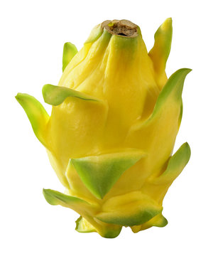 Ganze gelbe Drachenfrucht