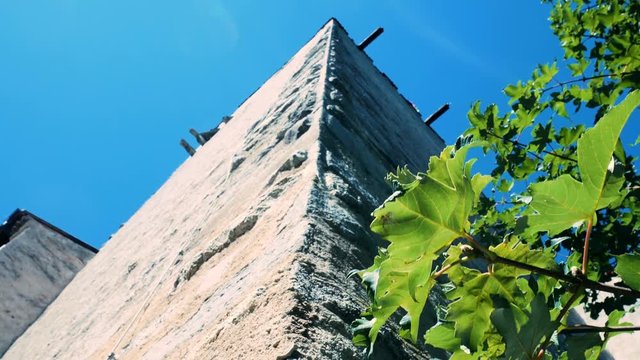 view on Brunico Castle, summer period in the Alto Adige area