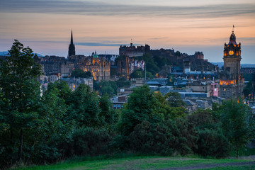 sunset Edinburgh cityview 