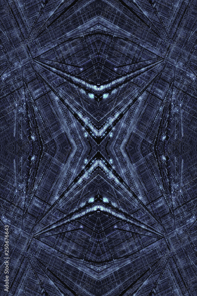 Aufkleber artistic abstract 3d computer generated illustration of smooth modern futuristic fractals background