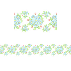 Seamless pastel flower element