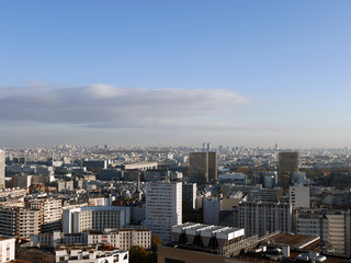 Naklejka na ściany i meble veduta panoramica della città di parigi