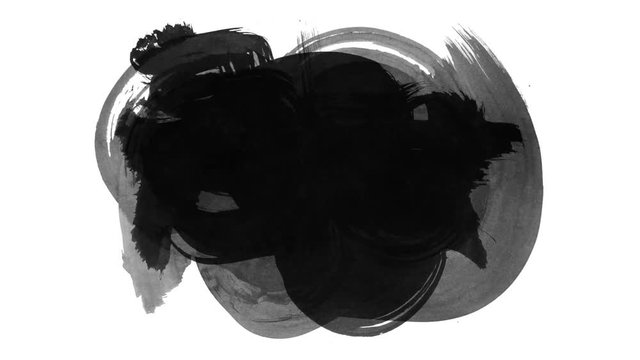 Animation grunge - brush stroke. Abstract hand - painted element. Underline and border design. Seamless looping background. 4K