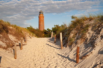 Leuchtturm am Weststrand des Dar&szlig;