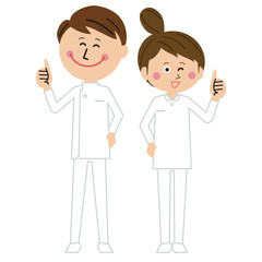 ポップな介護士の男女がいいね！