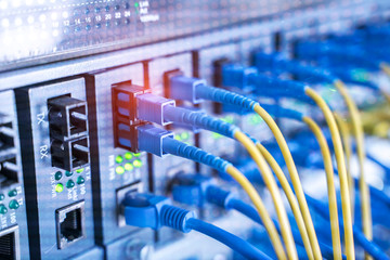 optical fibre information technology equipment in data center