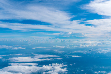 Fototapeta na wymiar 雲の上の風景