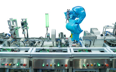 robotic arm for industry isolated on white