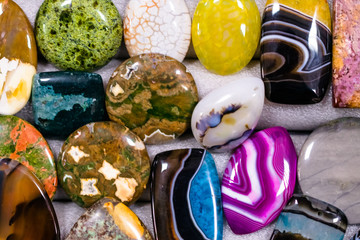 natural stone blanks for making pendants or brooches, for scientific research 