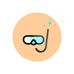Diving googles vector icon