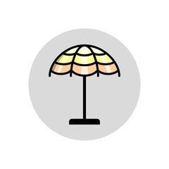 Summer umbrella icon vector