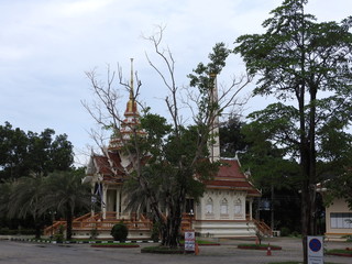 Fototapeta premium Buddistvskie temples and their approximate elements of ancient architecture.