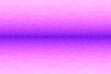 Abstract violet and pink gradient background. Texture with pixel square blocks. Mosaic pattern. Planes in angle perspective