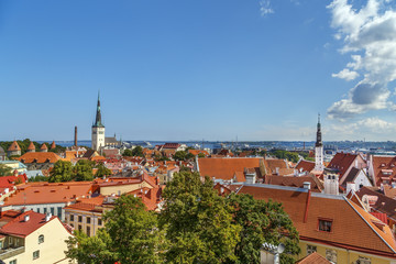 Fototapeta na wymiar Panoramic view of Tallinn, Estonia