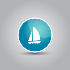 Sailboat vector icon