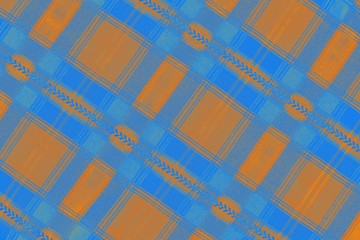 Texture cotton colored fabric in a cage. Background abstraction