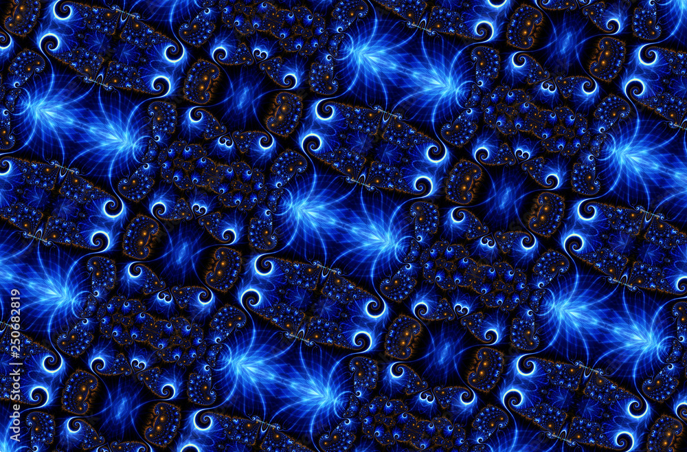 Poster abstract artistic 3d computer generated illustration of fractals artwork background
