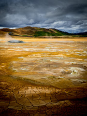 Geothermal landcape in Iceland