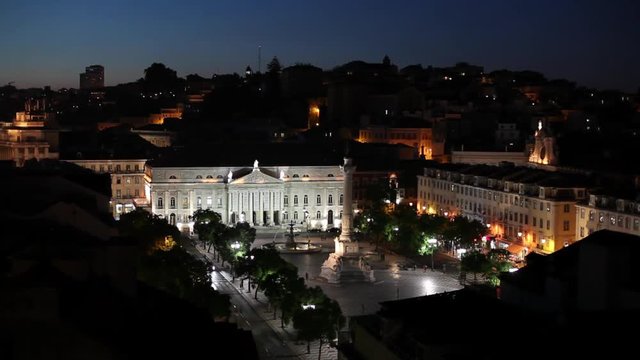 WS HA Rossio Square at night / Lisbon, Portugal