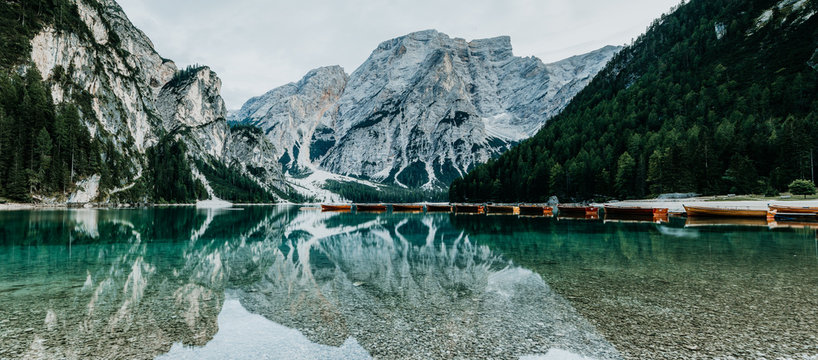 Panorama des Pragser Wildsee