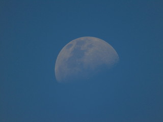 The moon during the day.