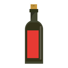 Wine bottle isolated