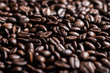 Coffee beans freshly roasted