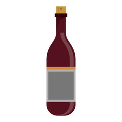 Wine bottle isolated