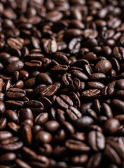 Coffee beans freshly roasted