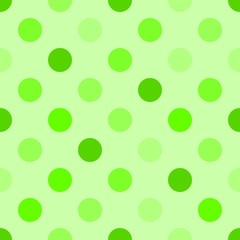 Polka dots seamless pattern vector, green colors