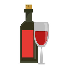 Wine drink bottle and cup