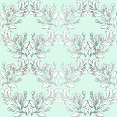 Vintage baroque pattern seamless vector in classic flower graphic style background for backdrop, template, cover page design, fabric,textile. Fashionable background,modern seamless pattern.Damask. 