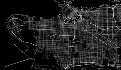 Naklejka premium map of the city of Vancouver , Canada