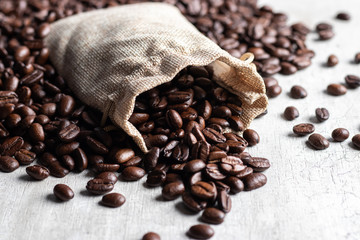 Coffee beans freshly roasted