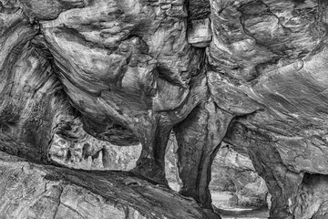 Main Stadsaal Cave in the Cederberg Mountains. Monochrome