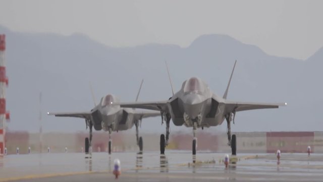 US Air Force jets ready to take off