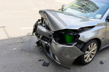 Obraz na płótnie Canvas Car crash accident on the road