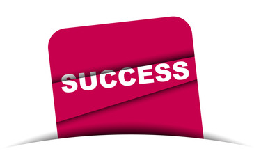 red vector banner success