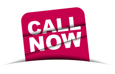 red vector banner call now
