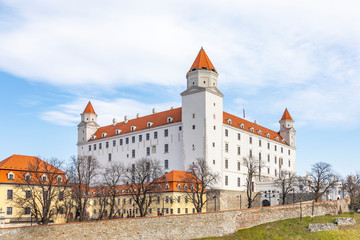 Fototapeta na wymiar Bratislava Castle or Bratislavsky Hrad is the main castle of Bratislava