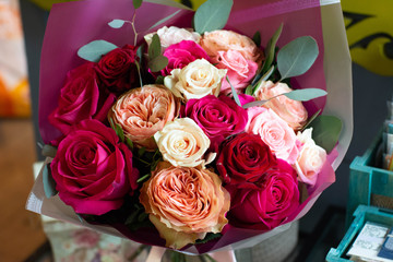 rose, eucalyptus, bouquet, flower, pink, roses, wedding, flowers, love, white, bunch, red, floral, nature, beauty, beautiful, romance, bridal, bride, blossom, gift, valentine, petal, color, isolated, 