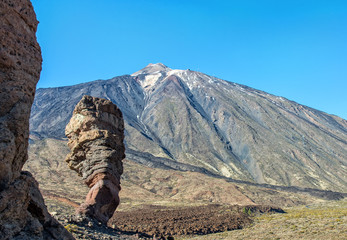 Fototapeta na wymiar Famous rocks near El Teide mountain
