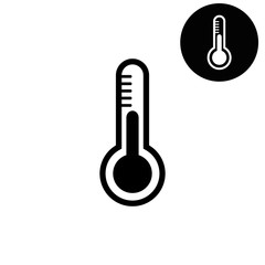 Thermometer  - white vector icon