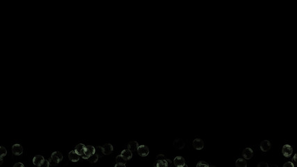 Background with a variety of multi-colored translucent soap bubbles.