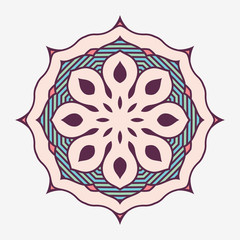Mandala. Creative circular ornament. Round symmetrical pattern.